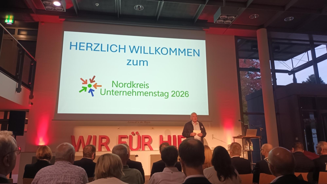 Clemens gr. Macke begrüßt die Gäste zum Nordkreis-Unternehmenstag 2026